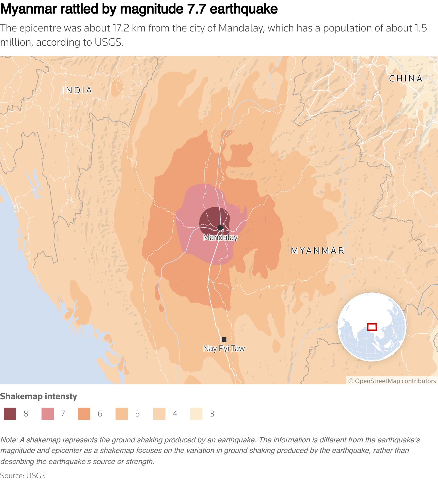 Powerful earthquake kills more than 140 in Myanmar, death toll likely to rise